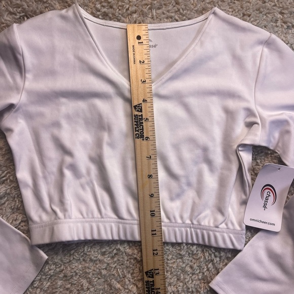 JUNIOR/GIRLS CHASSSE’ WHITE LINER FOR CHEER SIZE S NWT - Picture 4 of 8